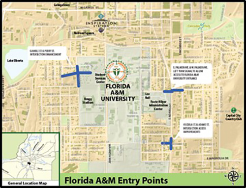 FAMU Entry Points map