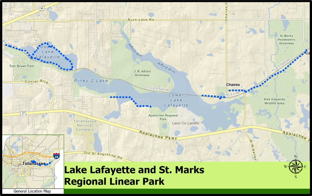 Lake Lafayette map